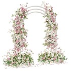 Strong 3-Pole Wedding Arch Stand Metal Flower Rack Door Frame Background Garden