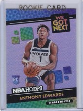 ANTHONY EDWARDS ROOKIE CARD 2020 NBA Hoops WE GOT NEXT FOIL VERSION $$ RARE RC!