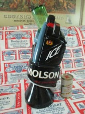 NEW VTG 1995 MOLSON ICE BEER NHL HOCKEY 3-D GOALIE GLOVE IN MOTION BAR SIGN BUD