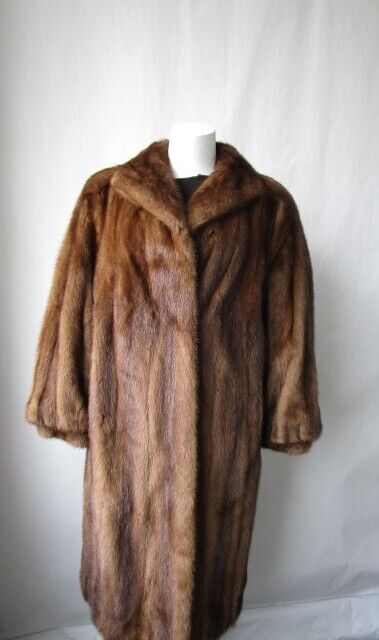 Women's Sz 10/12   Dark Pastel Mink Fur Coat Jack… - image 1