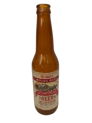 Round Barn Brewery Homestead Beer Baroda, MI 12 oz. Beer Bottle Vintage Empty