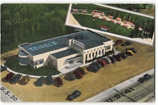 1952 Teibel's - Famous Fried Chicken Steak and Perch VTG Postcard ME2.