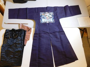 Antique SILK QING DYNASTY Chinese Governor Official Costume Mandarin 1850s