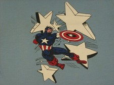 Captain America Vintage 1986 Large Blue T Shirt Used Excellent Condition