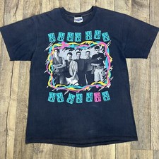 Vintage 1989 New Kids On The Block T Shirt Adult Size Large Black 80s VTG Band