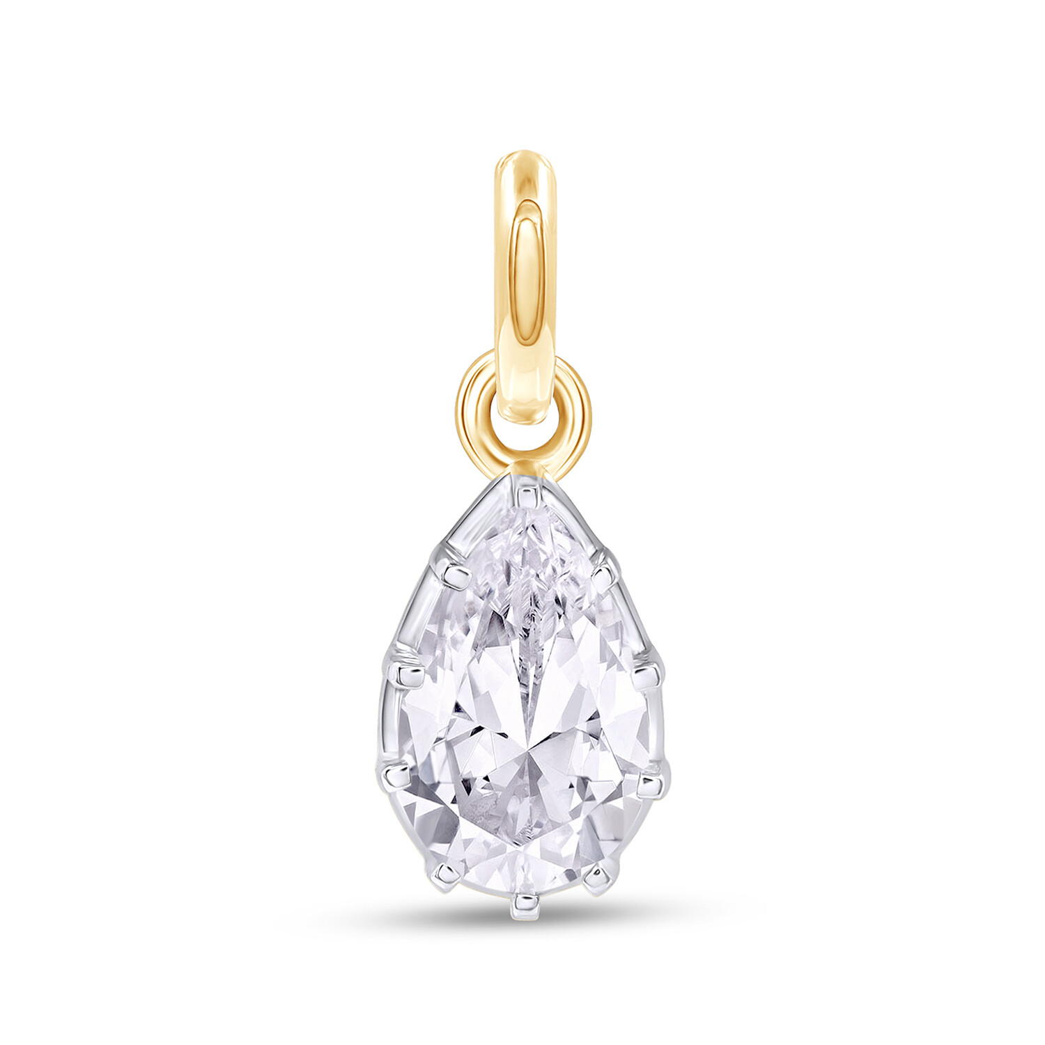 0.91ct Solitaire Pendant for Women Pear Lab Grown Diamond In 10k Solid ...