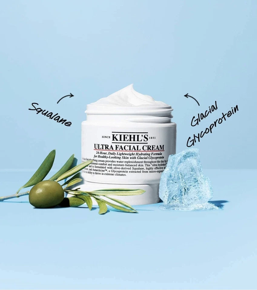 Pacote com 2 - Creme facial Kiehl's Ultra 4,2 oz. Hidratante hidratante autêntico EUA - Imagem 2 de 4