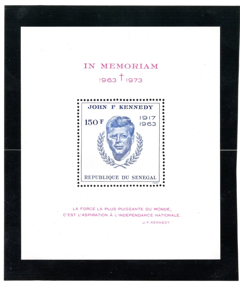 SENEGAL CONGO HAUTE COLTA 1963 JOHN KENNEDY COMMEMORATIVE COLLECTION ON 12 PAGES - Image 4 of 4