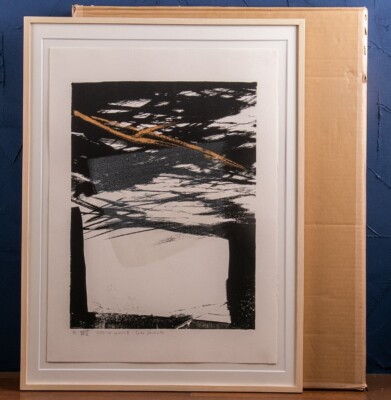 TOKO SHINODA ''Depth White'' Lithographie signiert gerahmt AP1/3