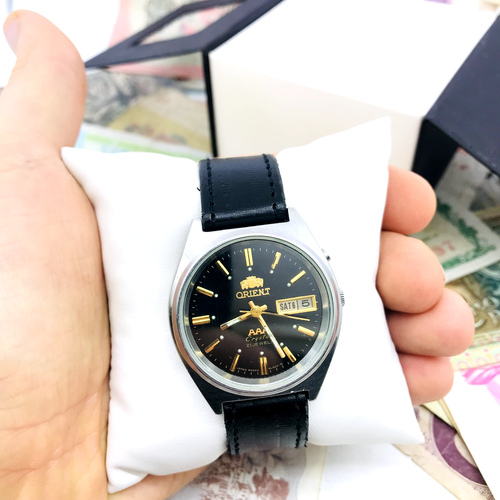 🔥 Wrist watch Orient Automatic Calendar Crystal AAA Japan Vintage Service 🛠 - Picture 8 of 12