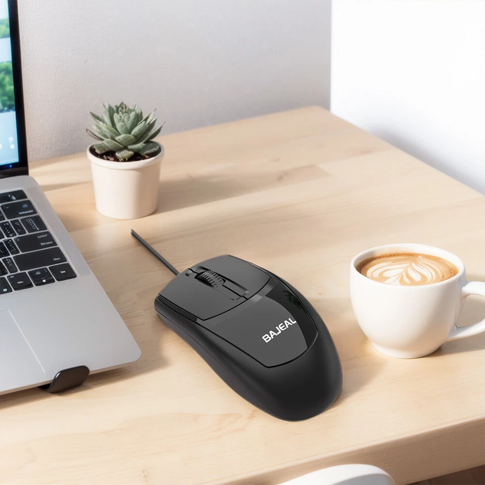 USB Optical Mice USB Wired Mouse Ergonomic 1000DPI Corded Mouse for Home Office - Image 2 of 4