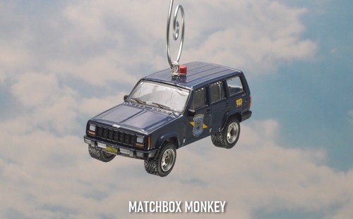 2001 Jeep Cherokee XJ Michigan State Police Cruiser Christmas Tree Ornament - Picture 3 of 11
