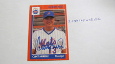 1990 Grand Slam Clint Hurdle signed card