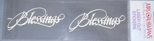 Blessings Religion Christian Judaism Mrs. Grossman's Laser Cut White Script
