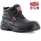Mens BKS Steel Toe Safety S3 Work Boots Size 6 to 13 UK & STEEL MIDSOLES - BLACK