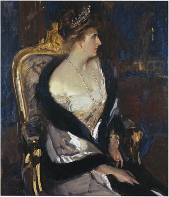 Oil painting Queen-Victoria-Eugenia-of-Spain-Joaquin-Sorolla-y-Bastida-oil-paint