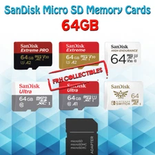 SanDisk Micro SD Card 64GB Extreme Pro Ultra Fast Memory lot 4k Phone Cam Drone
