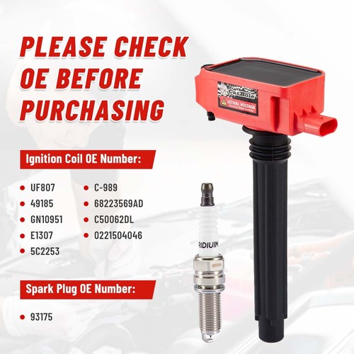 6 Pack Ignition Coils+ Spark Plugs+Valve Cover For Chrysler Dodge Jeep Ram 3.6L - Picture 3 of 15