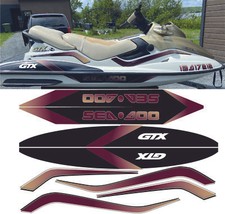 SEADOO GTX REPLACEMENT GRAPHIC KIT SEA DOO HULL DECAL BOAT RFI STICKERS 96-1999