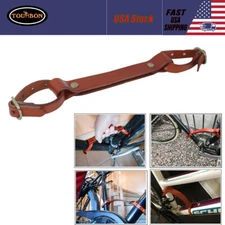 🔥Tourbon Bike Carry Handle Grip Frame Lifter Portaging Tube Mount Strap Leather