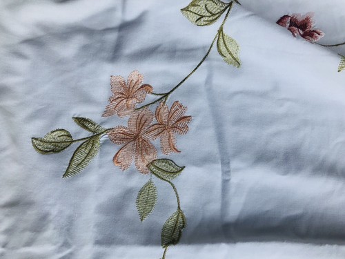Beautiful double size duvet cover embroidered floral detail beautiful - Picture 11 of 14