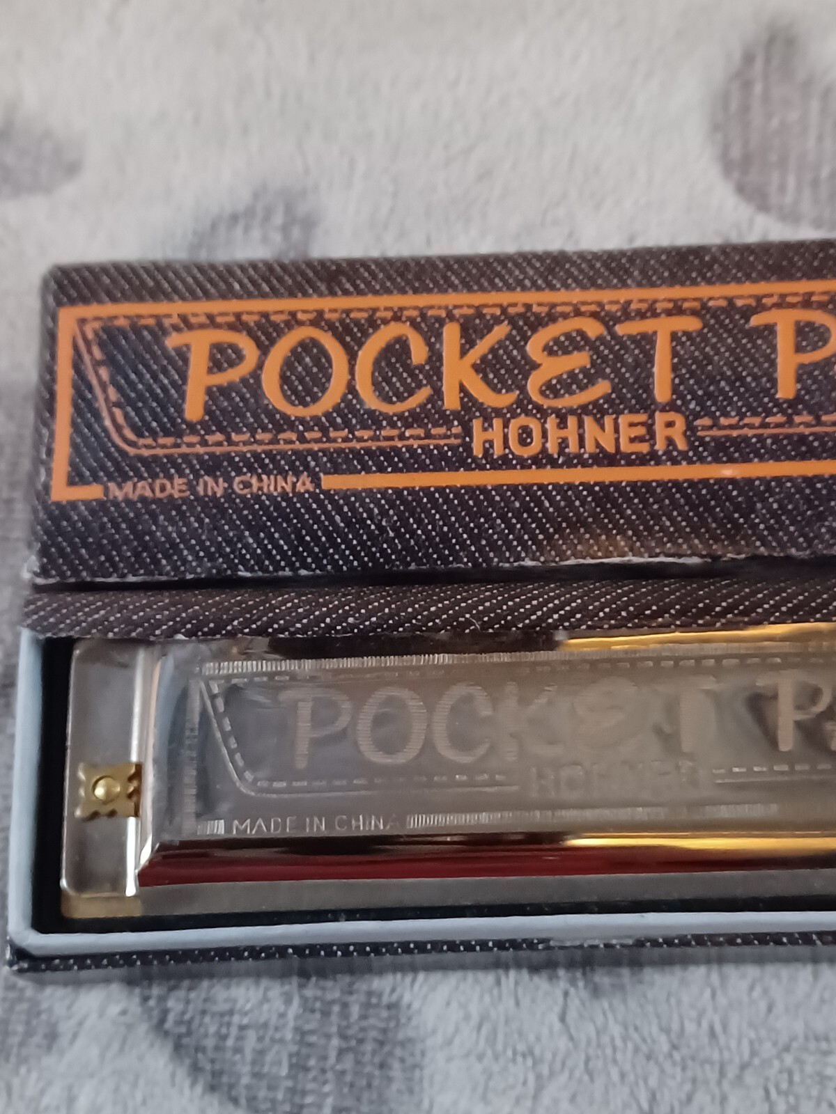 Vintage M Hohner Pocket Pal Harmonica with Original Box & Booklet Key C