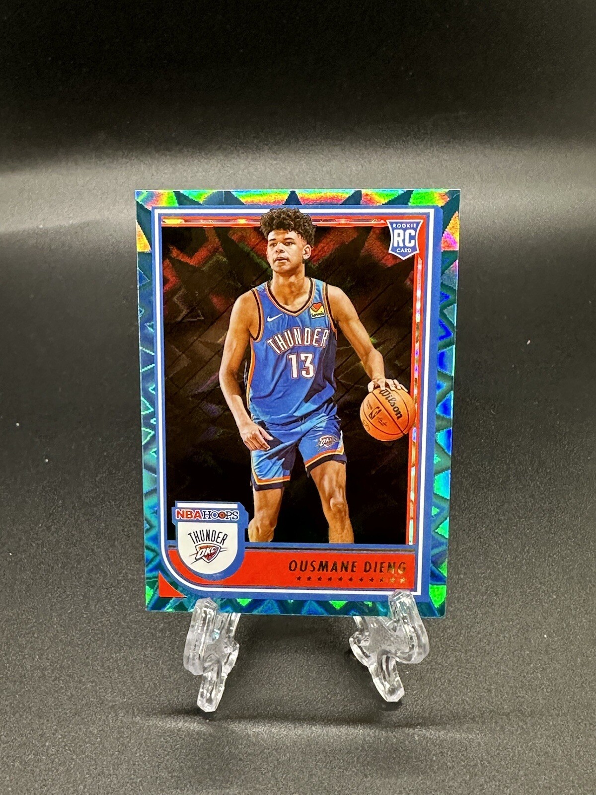 2022-23 Panini NBA Hoops - Rookies Teal Explosion #241 Ousmane Dieng (RC) A00107