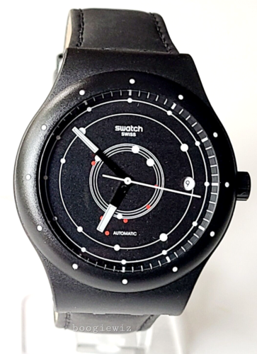 SWATCH, SWISS MADE, MEN'S SISTEM 51 BLACK, STARS AUTOMATIC WATCH, SUTB400, NIB