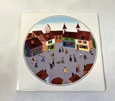 Vintage Villeroy & Boch Laplau Naif Porcelain Tile (6" x 6")