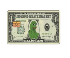 Pepe The Frog Meme Money Credit Debit Card Skin Cover Decal Sticker *SMALL CHIP