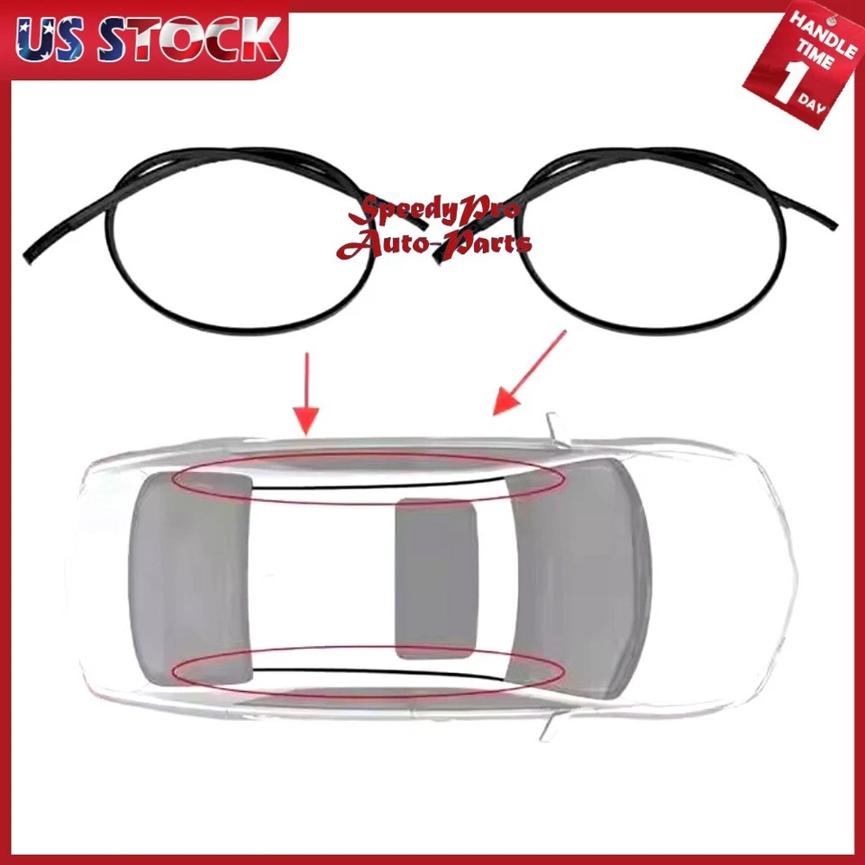 New A Pair of Black Roof Trim Molding Kit for 2009-2014 Honda Fit - Image 2 of 4