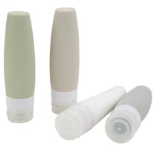 Silicone Travel Bottle 4Pcs Squeezable Travel Containers Set Food Grade