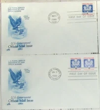 3 FDC US GOVERNMENT OFFICIAL MAIL ISSUE 1988.