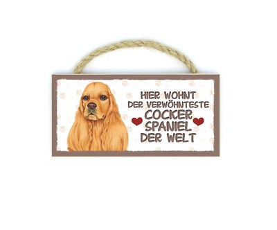 Cocker Spaniel Haustier Kühlschrankmagnet aus Holz mit Kordel 14