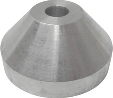  1 45rpm Record Adapter - New Silver Aluminum Dome Insert 7" Vinyl 07MDDASI