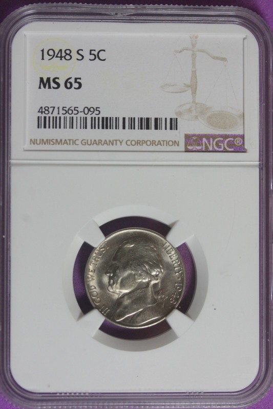 1948 - S NGC MS65 JEFFERSON NICKEL!!  #B33462