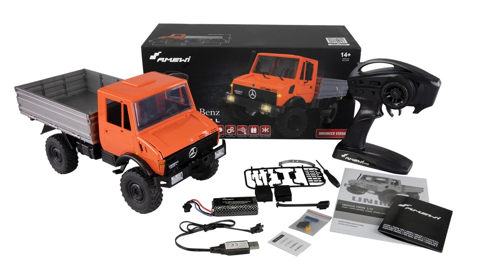 Amewi Unimog Advanced 1:12 RC Auto mit 2-Gang-Getriebe & Crawler-Funktion - Bild 2 von 4