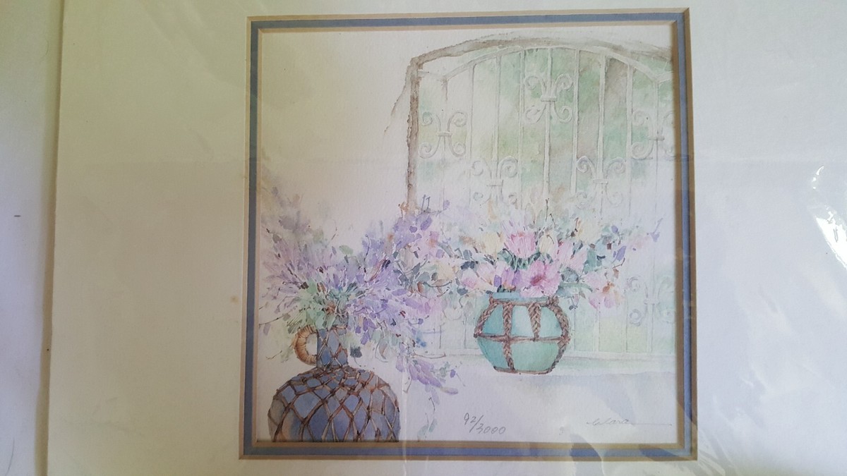 Clara Hung Mei Yee 水彩画 陶芸 640/2000 Vintage Watercolour International Japanese Artist Clara Hung Mei