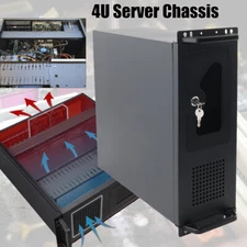 4U Server Cabinet Case Server Chassis Rackmount Server Case 7 x 3.5 HDD Drive US