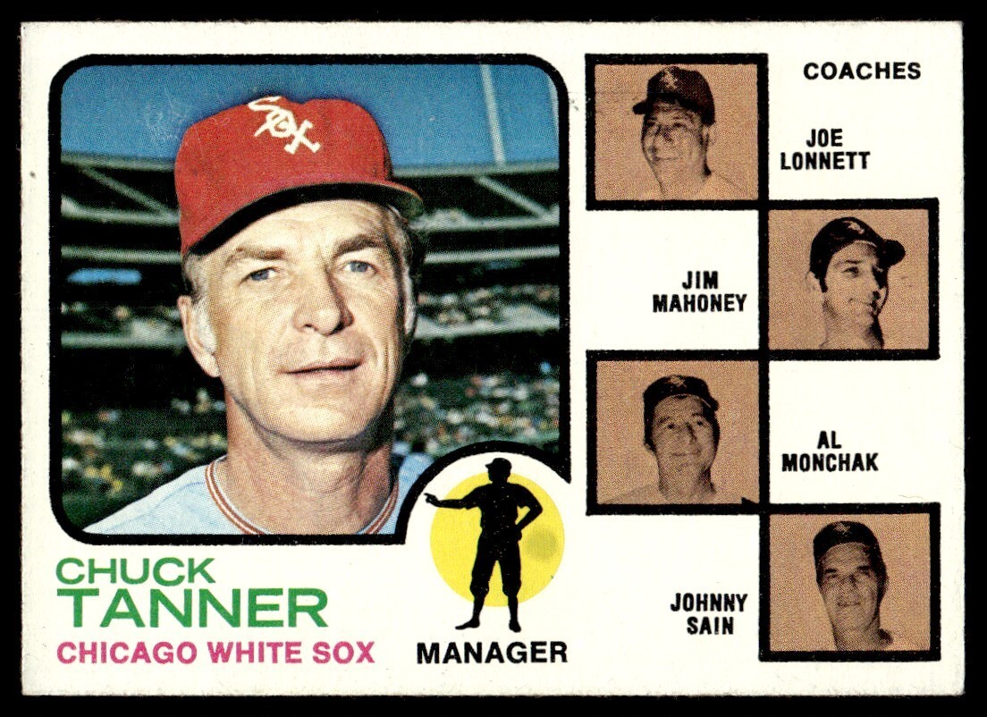 1973 Topps Baseball Card Chuck Tanner Coaches Chicago White Sox 356 EXMT eBay