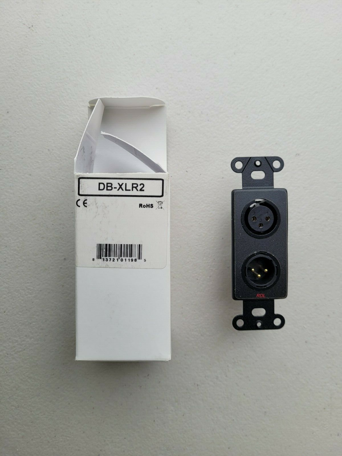 RDL DB-XLR2 XLR 3-pin Female & 3-pin Male on Decora Wall Plate for sale ...