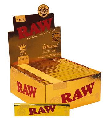RAW Ethereal King Size Slim Original Authentic Thinnest Phenomenally Thin Papers