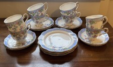 Vintage Royal Albert Crown China ‘Harebell’ Design. Set Of Four / 20 Items