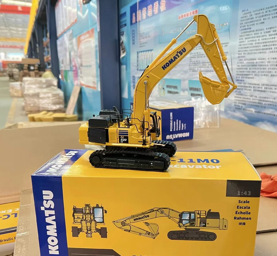RARO! Excavadora hidráulica Komatsu PC520LC-11MO 1:43 DieCast nueva en caja original Foto 4 de 4