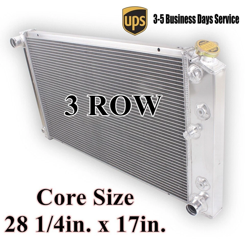 Radiador de aluminio 28" W 3 filas para 1968 1969 1970 1971 1972 Buick Skylark LeSabre Foto 3 de 4