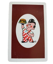 Bobs Big Boy Restaurant Joker Single Swap Playing Card Burger Redislip Vintage
