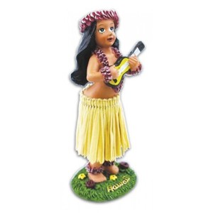hawaiian girl dashboard doll