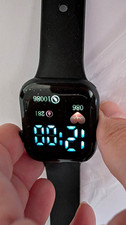 Fitness Smartwatch 40mm Silikonarmband schwarz, Android, Herzfrequenz