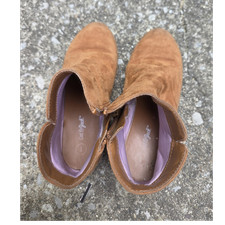Cat  Jack Brown Suede Bootie Zip Unisex Kids Boots US Size 1 Flat