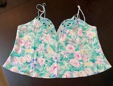 Vintage 80s Victoria  s Secret GOLD LABEL Satin Camisole Top Cutout Sz M UNWORN